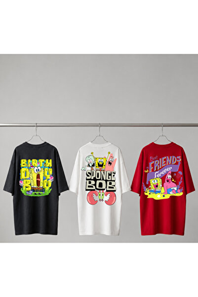 Grafftee Clothing Σετ 3 τεμαχίων με σχέδιο Σφουγγαράκης Μπομπ, Unisex, Ειδικο...