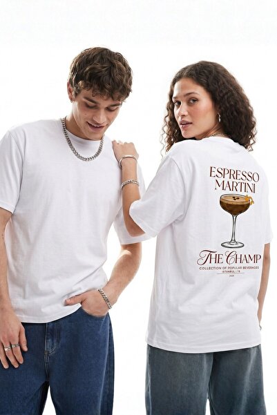 The Champ Clothing Unisex majica prevelikog kroja Espresso Martini sa printom...