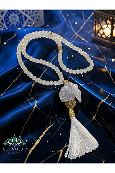 Altınoluk Haremia Crystal Stone Rose Detailed 99' Rosary 8 mm |   Stylish Gif...
