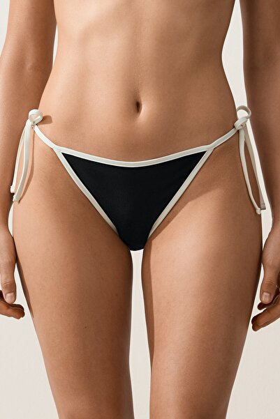 Oysho Bikini orta kesim zıt renkli fiyonklu alt