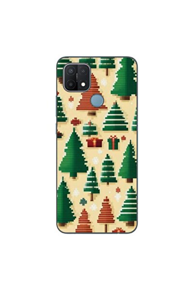 OEM Husa compatibila cu Oppo A15 si A15s Silicon Gel Tpu Model Pixel Art Chri...