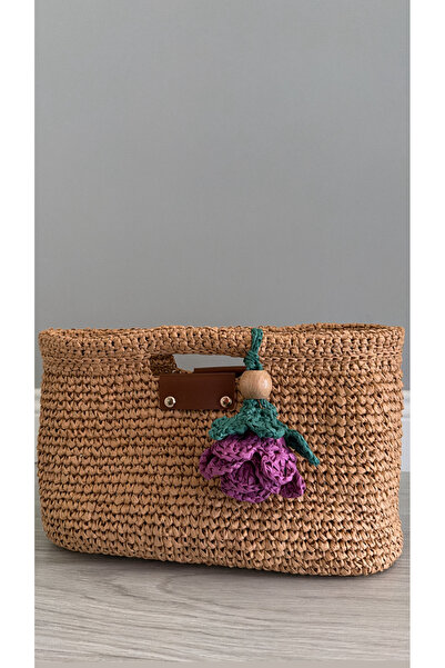 WOMANBAG حقيبة يد مصنوعة يدويًا من الخوص مقاس 36×22 سم