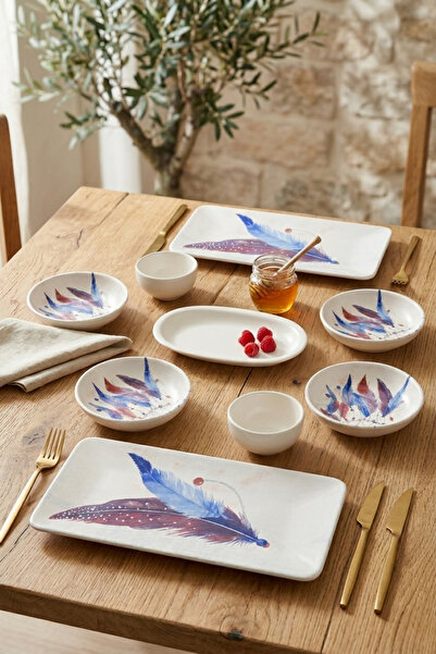 Keramika Siera 2-Person 9-Piece Breakfast Set-Presentation Set