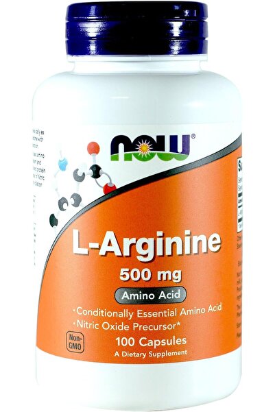 Now Foods, L-Arginine, 500 mg, 100 Veg Capsules Usa Menşeii