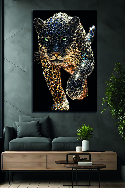 Casablanka Concept 3D Lüks Tasarım Panter Ofis, Salon, Ev, Mekan Hediyesi Cam...