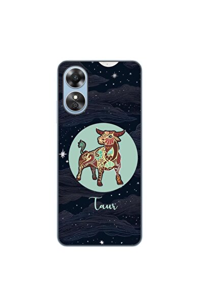 OEM Case compatible with Oppo A17 Silicone Gel Tpu Taurus Horoscope Pattern