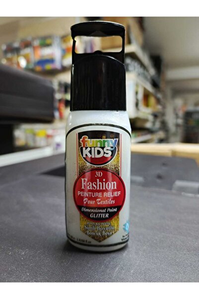 funny kids Boyutlu Boncuk Boyası 60ml Simli Gümüş