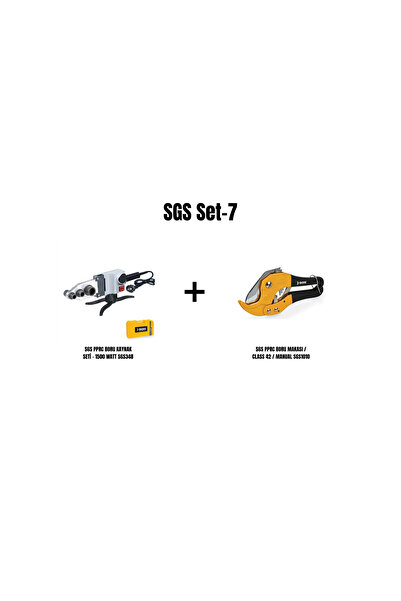SGS Set-7 (SGS PPRC BORU KAYNAK SETİ 1500 WATT SGS348+SGS PPRC BORU MAKASI MA...