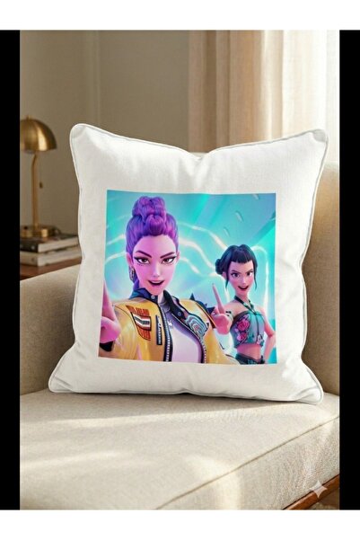 Emaazz LLC KPop Demon Aesthetic Cushion Pillow – Stylish Fan Room Decor