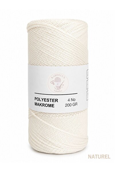 Kardelux 4mm-200gr Polyester Makrome İpi-Supla İpi- Çanta İpi- 230 metre