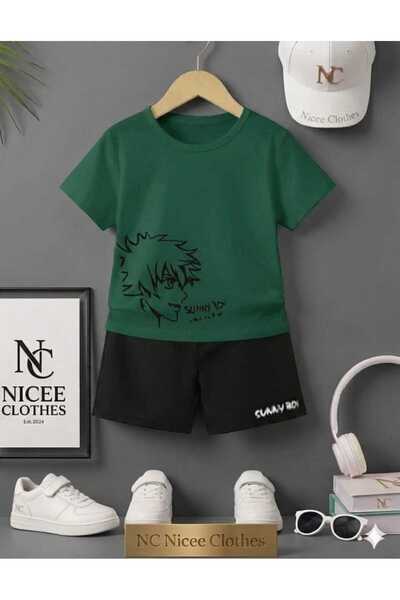 NC Nicee Clothes ΚΑΛΟΚΑΙΡΙΝΟ ΠΑΙΔΙΚΟ ΜΠΛΟΥΖΑΚΙ ΚΑΙ ΣΟΡΤΣ UNISEX (ΜΑΥΡΟ ΣΧΕΔΙΟ...