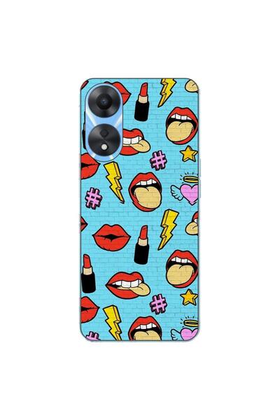 OEM Husa compatibila cu Oppo A78 4G (CPH2565) Silicon Gel Tpu Model Pop Art Lips