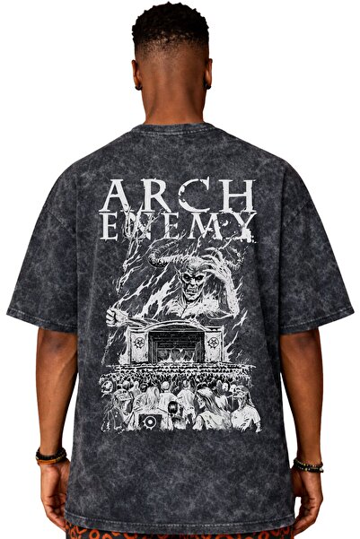 SEVBANO تي شيرت مطبوع عليه فرقة موسيقى روك ميتال من Arch Enemy للجنسين مقاس ك...