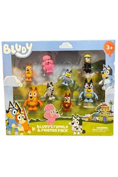 bluey Set 8 figurine, 5-7cm, multicolore