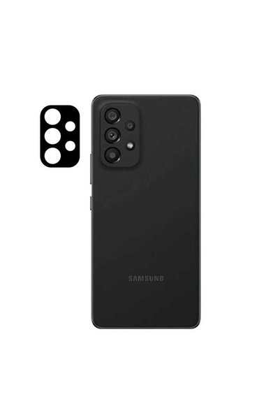 kilifone واقي عدسة الكاميرا ثلاثي الأبعاد متوافق مع هاتف Galaxy A53 5G - أسود