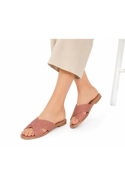 Chrisbella Women’s Flat Slide Sandals – Cross Strap Open Toe Casual Slippers ...
