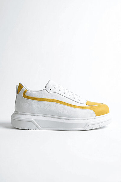 Zerenyus Zrc241X High Quality Orthopedic Sole Lace-Up Men's Sneaker Yellow White