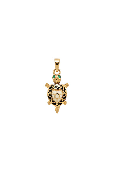 nedim şahin jewellery 1990 Mini Kaplumbağa Altın Kolye Ucu