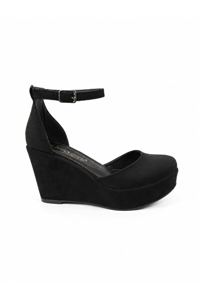 owwox club Aster; Black Suede, 9 cm Padded Heel Shoes
