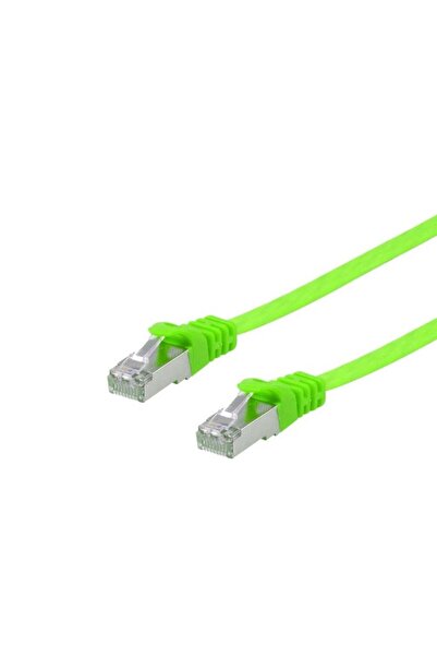 EQUIP Cablu patch Cat6A plat U/FTP 2xRJ45 0.50m verde LSZH Polybeutel