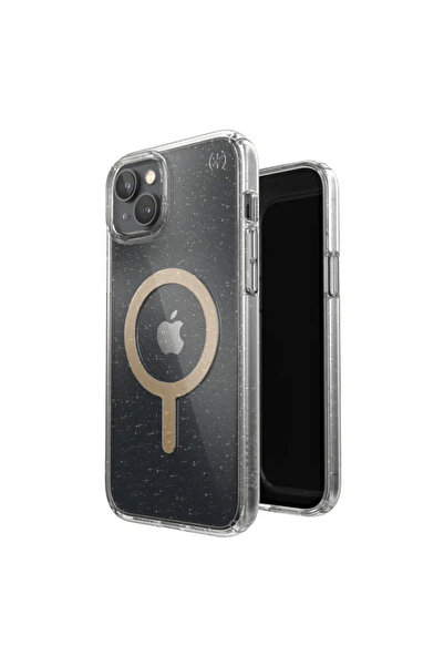 Speck Presidio Perfect-Clear cu Sclipici + MagSafe - Husă iPhone 15 Plus / 14...