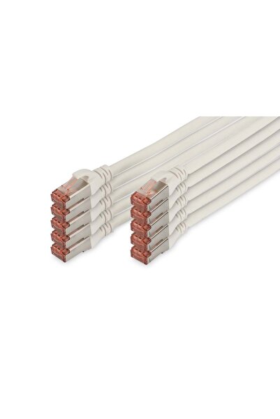 Digitus Cablu patch CAT 6 S/FTP, 10 bucăți, 0,25m, alb