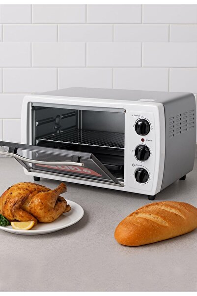 MEBASHI 19L Electric Oven Toaster, White, 100-250°C Temperature, 60 Minutes Timer,(1380W) Rotisserie Function (ME-EOV1901KR)
