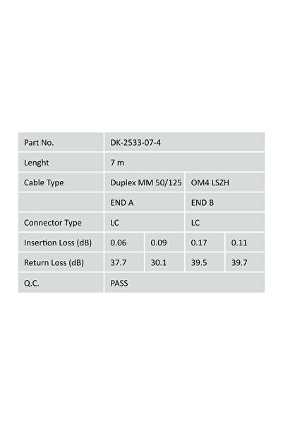 Digitus Cablu patch LWL LC -> LC 7.00m Multimod Duplex OM4