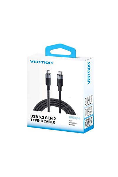 Vention Cablu USB-C la USB-C USB 3.2 5A 10Gbps 1m negru