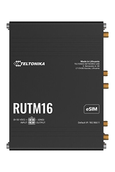 Teltonika Networks RUTM16 (Global, EU PSU) 4G Cat 6, dual-band WiFi 5, x5 eth...