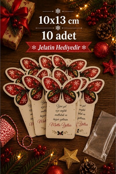 Emtory Gift Gifty | Holly Paketleme Kartı- Hediye Kartı - Aksesaur Kartı - Yı...