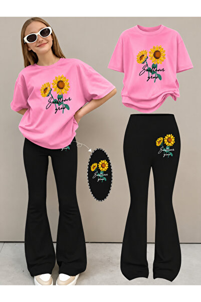 YUNAYT Set de pantaloni evazați și tricou spaniol pentru fete