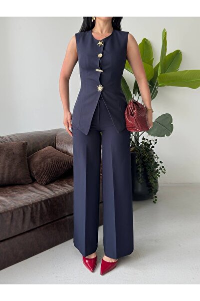 Ekim Store Set vestă, pantaloni și blazer Güneş Yıldız cu nasturi