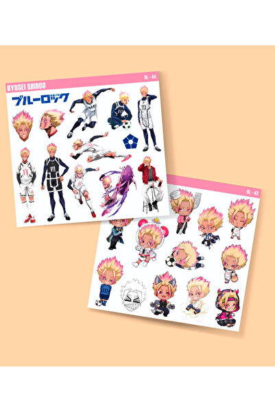 MiniThingsArt BlueLock-Ryusei Shidou - Futbol anime telefon sticker seti parl...