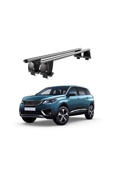 OEM Aluminum car trunk crossbars compatible with smooth roof Peugeot 5008 201...
