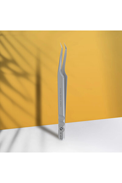 STALEKS EXPERT 45 TYPE 8 Profesyonel Çentikli Kirpik Cımbızı (mini L)