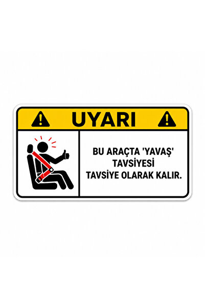 MİNUZ Araba Sticker Oto Etiket Espirili Araç Yazısı 10x5 cm Suya Dayanıklı
