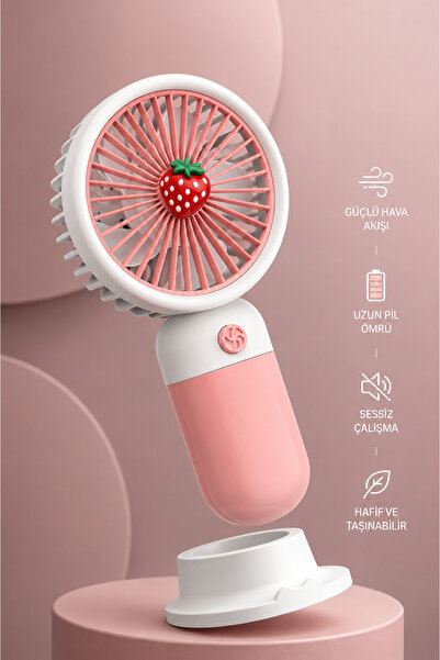Blooming Plus Meyve Temalı Mini Taşınabilir Şarjlı El Fanı