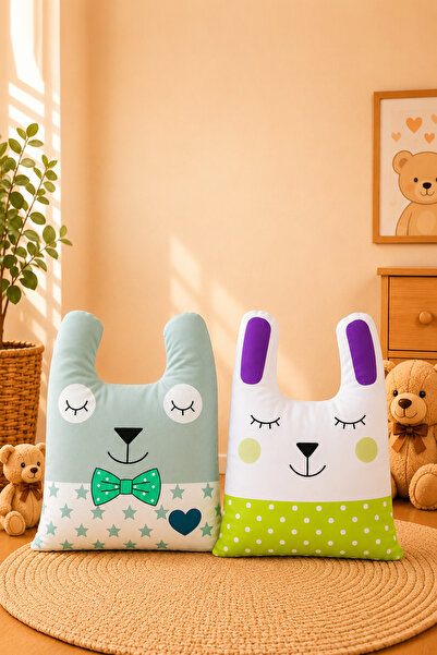 Paris Home Set de 2 perne decorative pentru camera copiilor, umplute, drăguțe...
