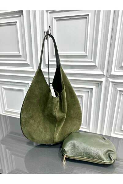 My Easy Shop Mesbag Women's Bag Genuine Suede Leather with Puppy Bag