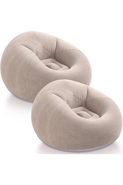 Generic YelaJoy 2-Piece Inflatable Bean Bag Chair, Outdoor Inflatable Camping...
