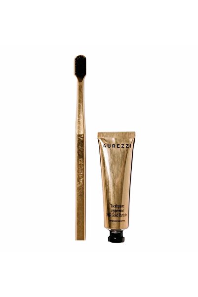Aurezzi Travel Mini Gold Menthol Gold Diş Macunu 25 ml+ Gold White Soft Diş F...