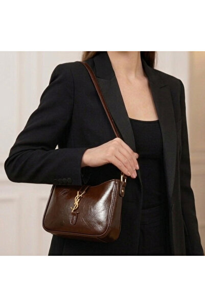ILAN Fashionable Glossy Leather Shoulder Bag with a Sleek Design