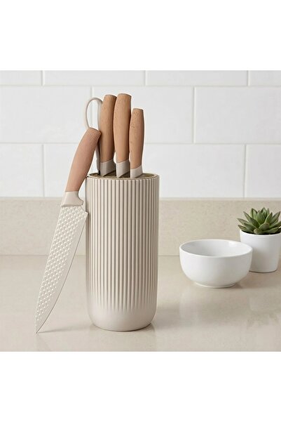 OSOOKE Modern Kitchen Knife Set with Universal Storage Block, 6-Piece Profess...