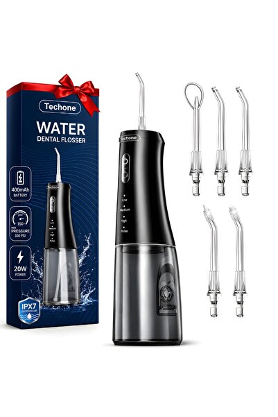 Techone Irigator Bucal Oral Profesional HydroBlast, Portabil, Acumulator 4000...