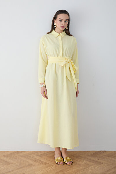 Melike Tatar Belted Poplin Dress 68-6302