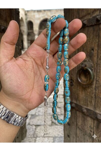 Tesbihcim Çeken Bilir Gold Particulate Katelin Prayer Beads