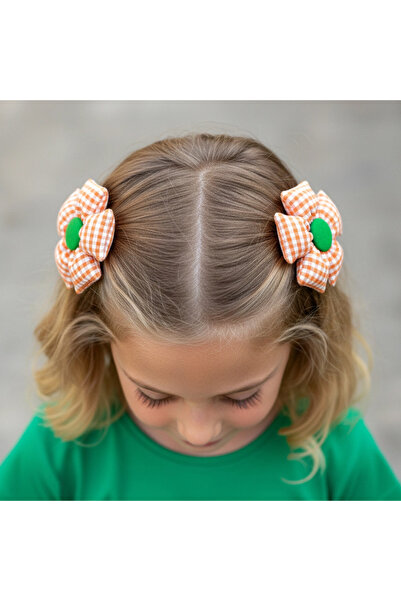 woodycord Set de catarame cu flori duble, pătrate și pufoase, realizate manual