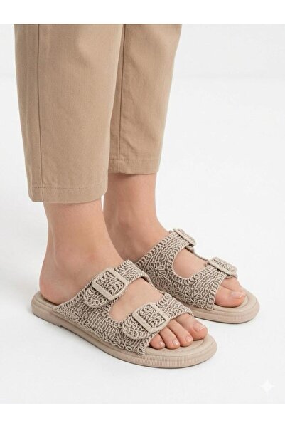Lütfi Women's knitted textured anatomical comfort everyday slippers