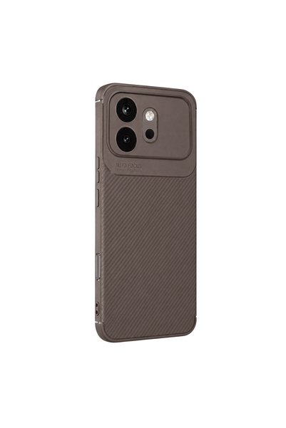 Generic Brand Huawei Honor 600 Compatible Auto Focus Carbon Cover - Gray